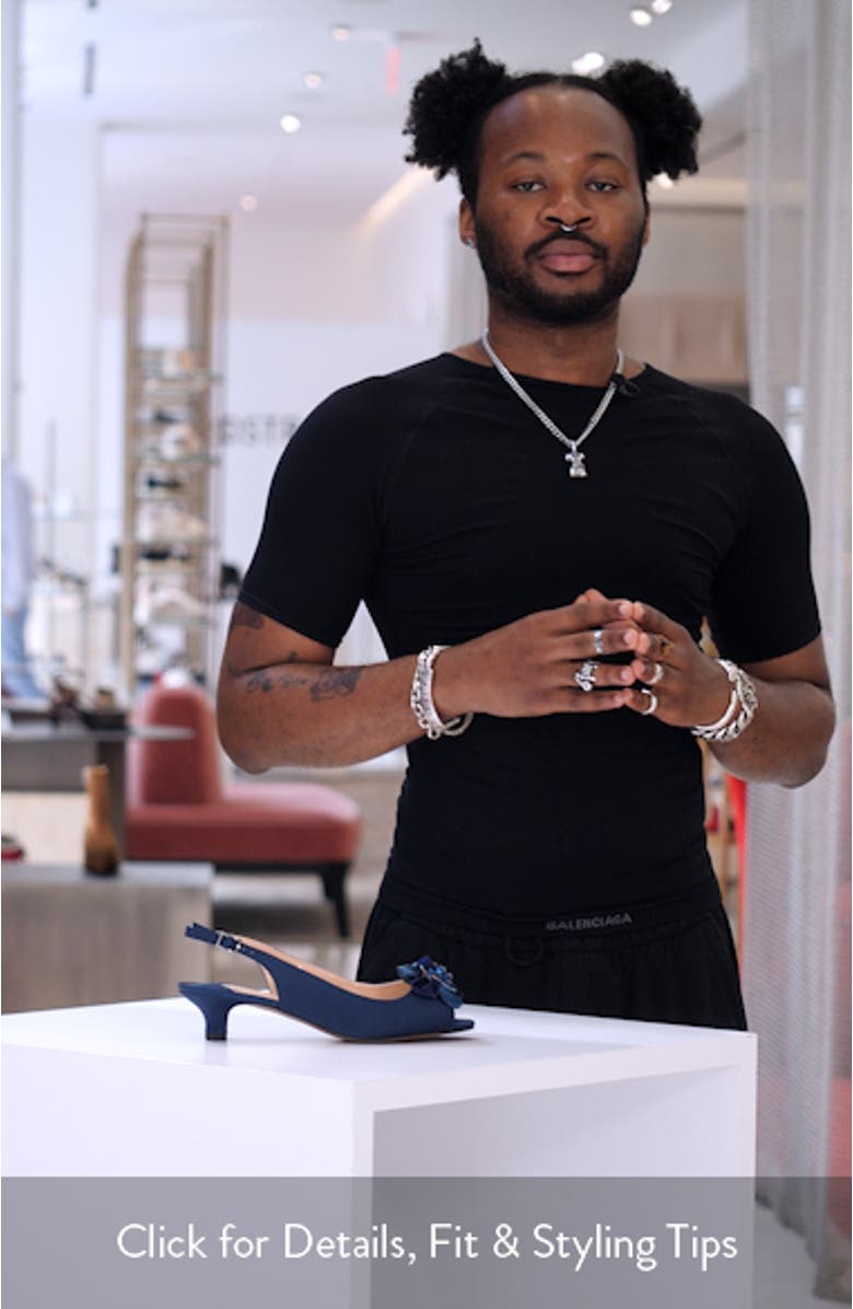 Leonelle Kitten Heel Slingback Sandal, sales video thumbnail