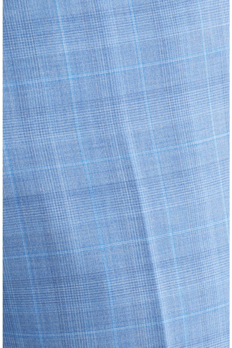 Parker Flat Front Plaid Wool Dress Pants, Alternate, color, BLUE