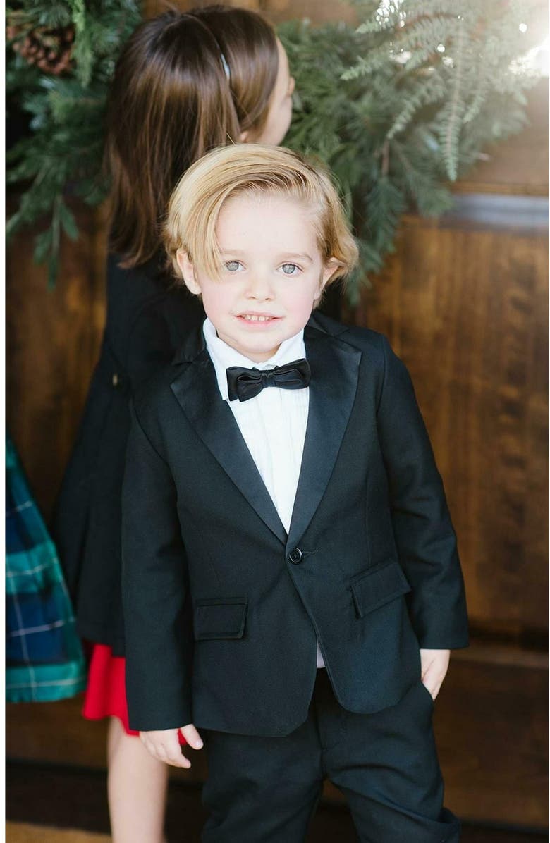 Hope & Henry Baby Boys' Tuxedo Button Down Shirt, Infant, Alternate, color, 