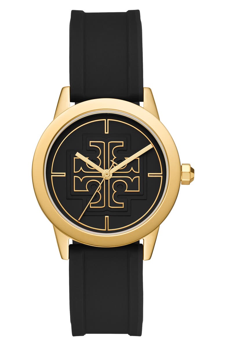Tory Burch Gigi Silicone Strap Watch, 36mm, Main, color, 