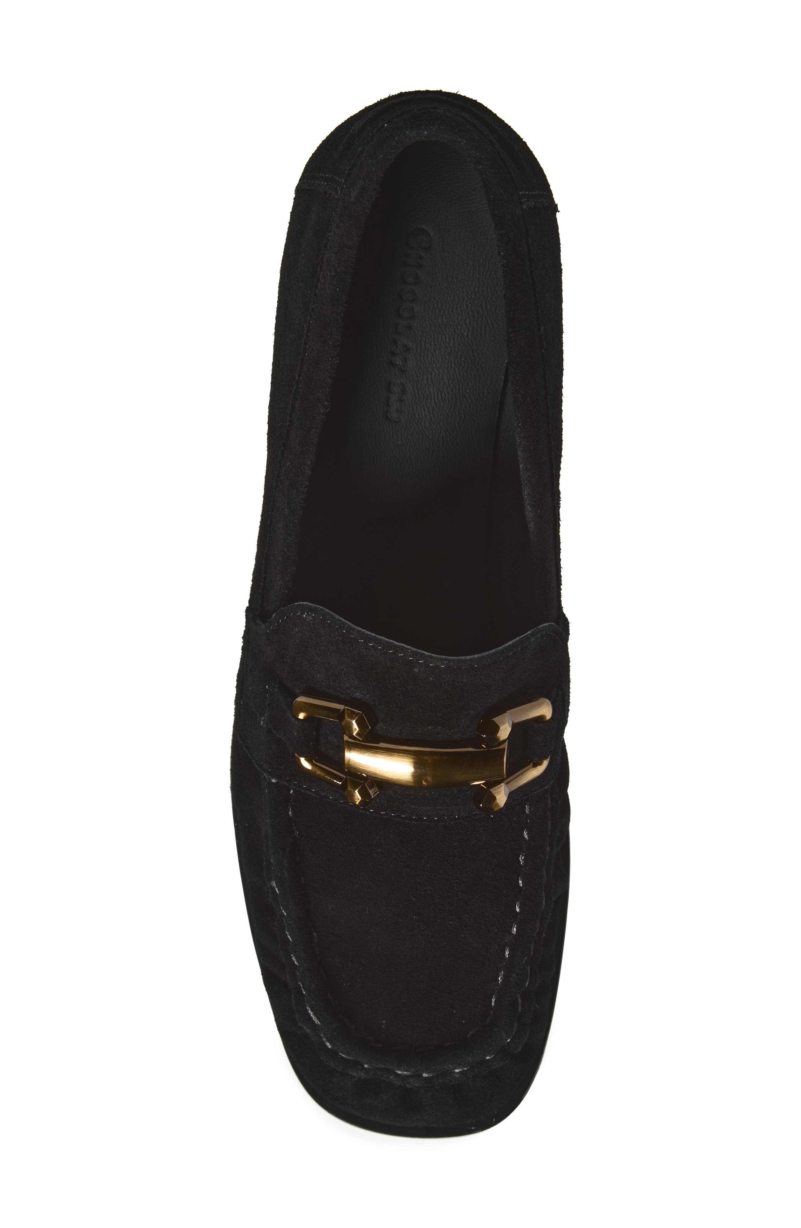 Dafina Bit Loafer Pump, Alternate, color, BLACK SUEDE