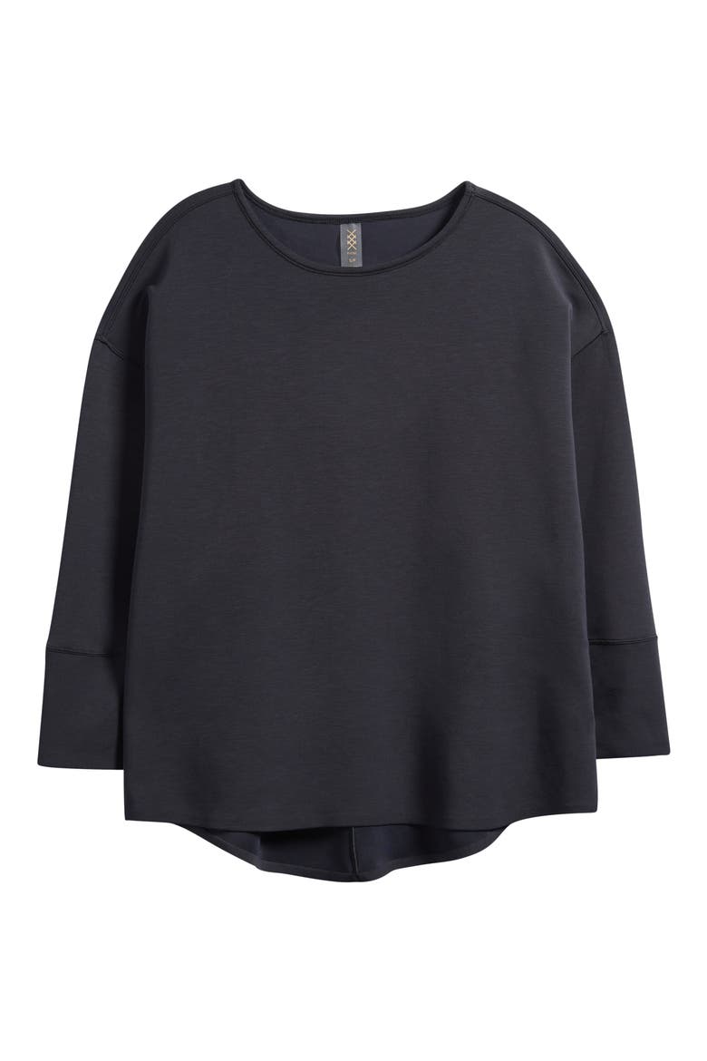 DreamGlow Pullover Sweatshirt, Alternate, color, PURE BLACK