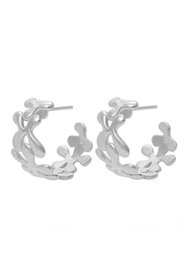 Splash Hoops, Main, color, Sterling Silver