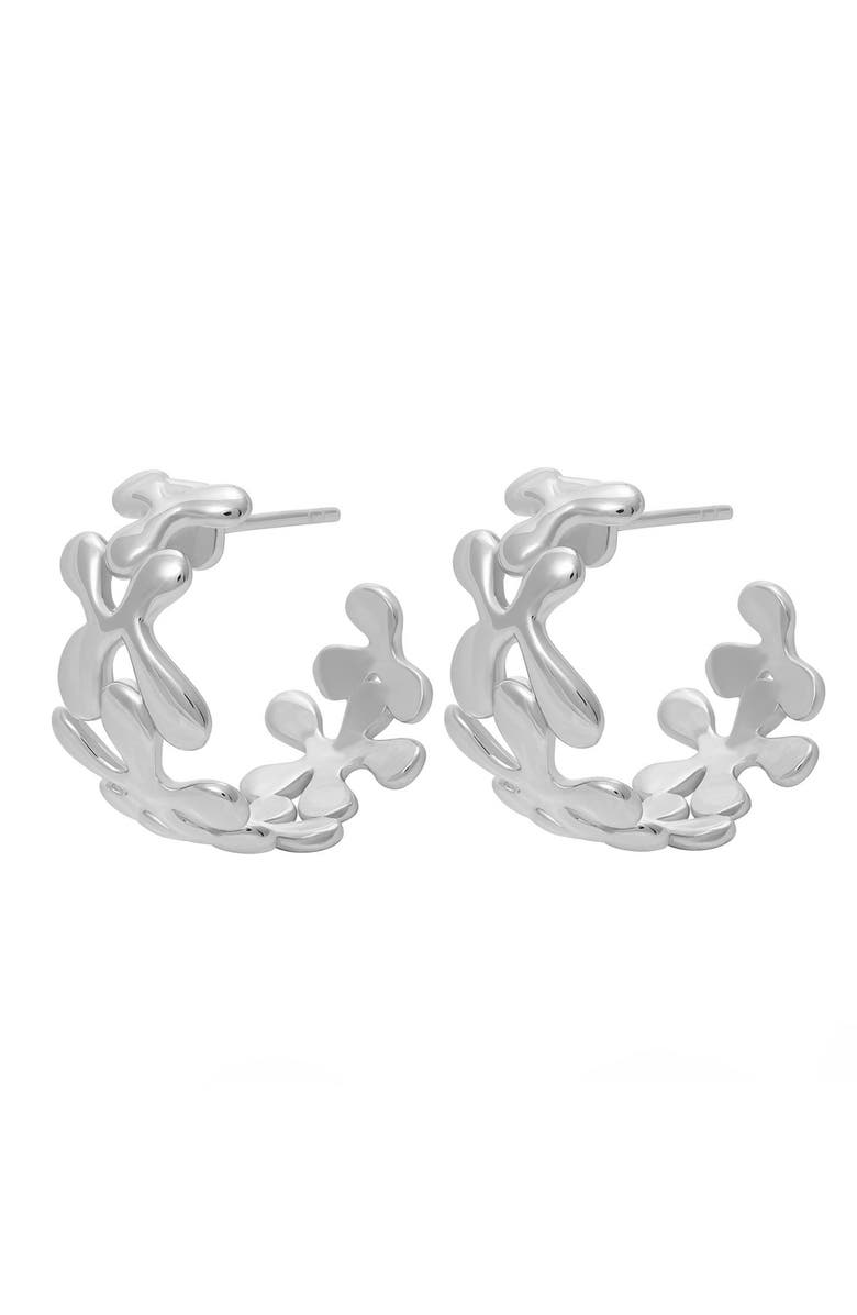 Lucy Quartermaine Splash Hoops, Main, color, Sterling Silver