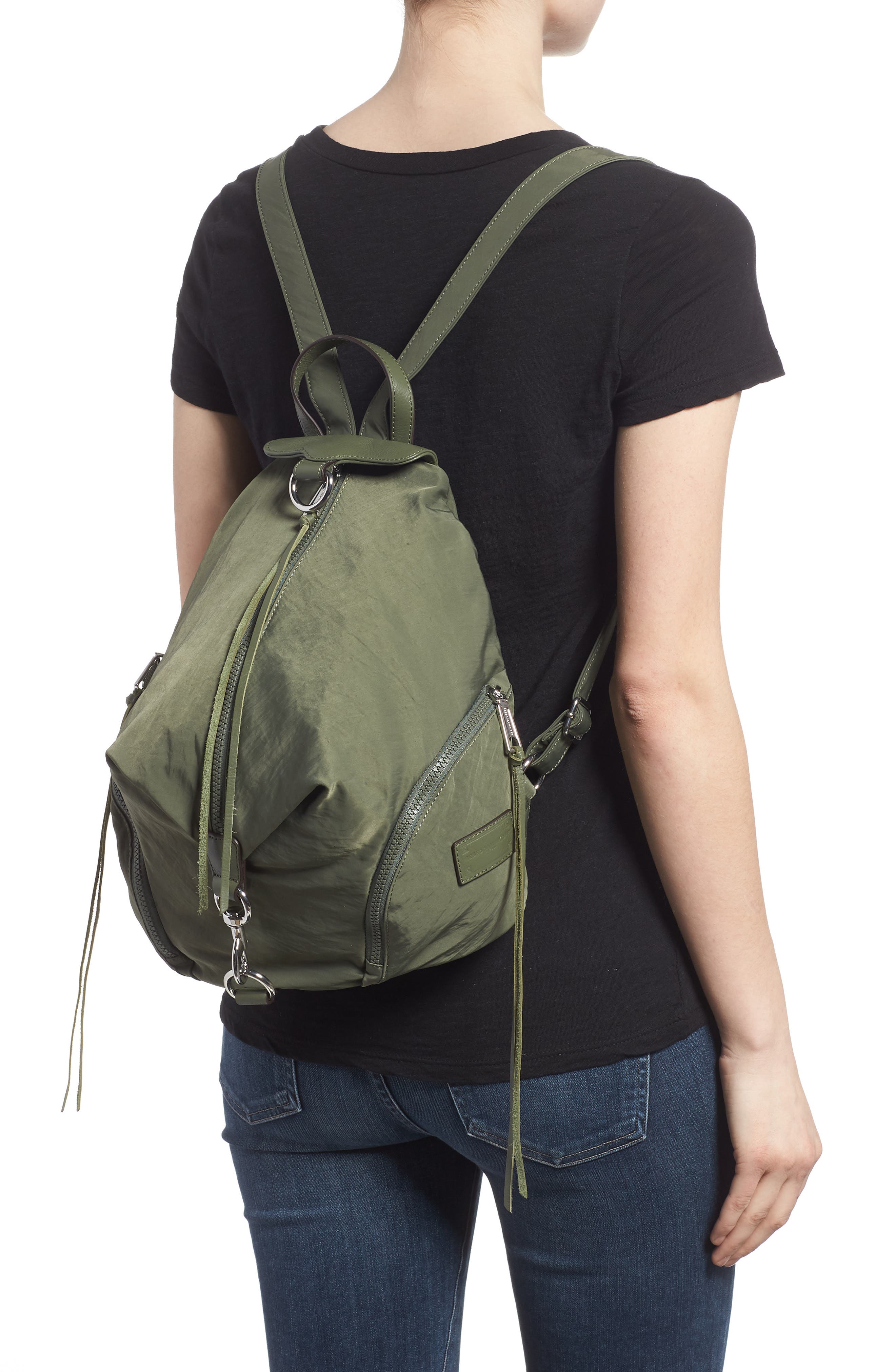 Julian Nylon Backpack, Alternate, color, OLIVE