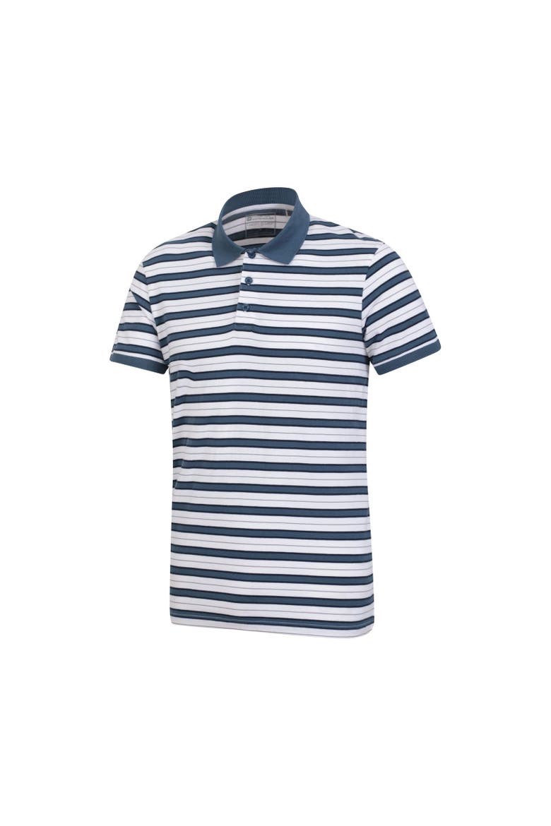 Wren Stripe Cotton Polo Shirt, Alternate, color, White