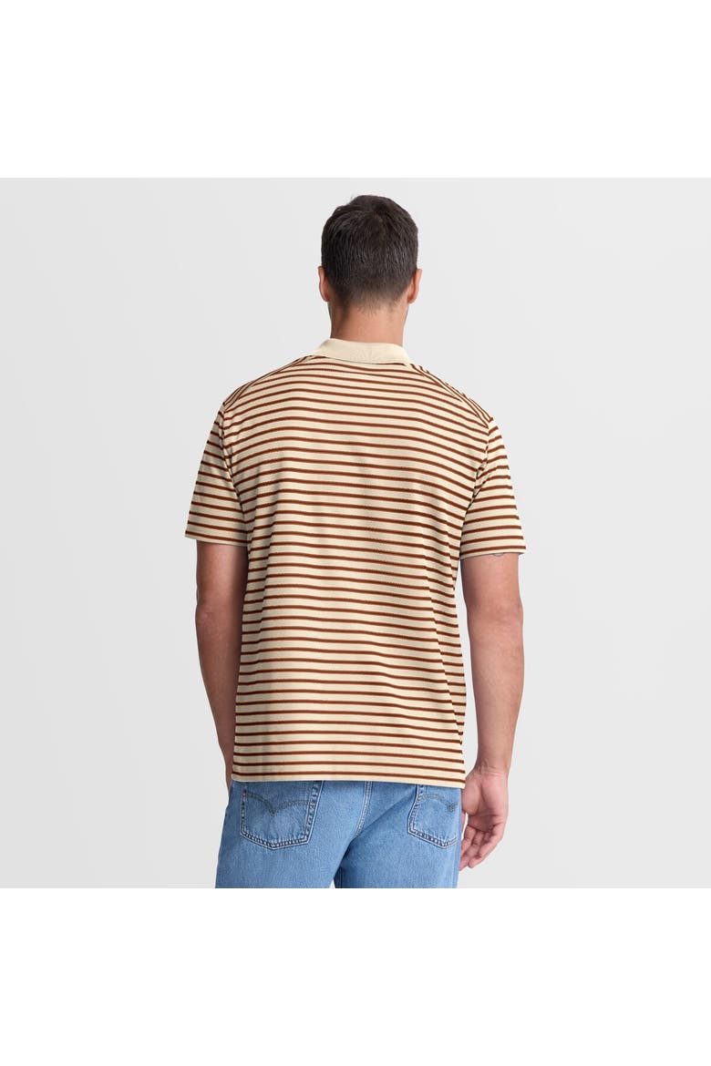 Men's Nike Cream Texas Longhorns Solid Foundation Striped Performance Polo, Alternate, color, Tan