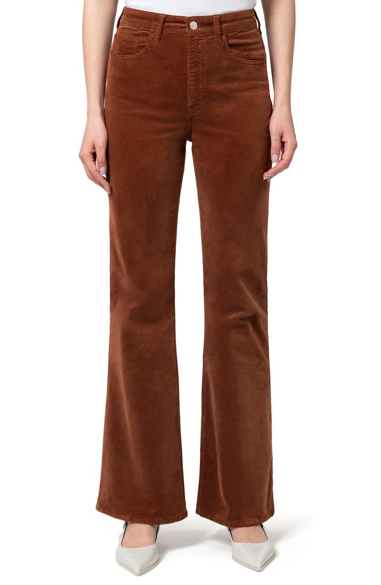 Mavi Jeans Los Angeles High Waist Flare Leg Velvet Pants, Main, color, Brown Velvet
