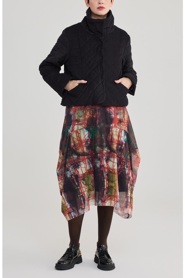 Fleur Quilted Velvet Jacket, Alternate, color, Black