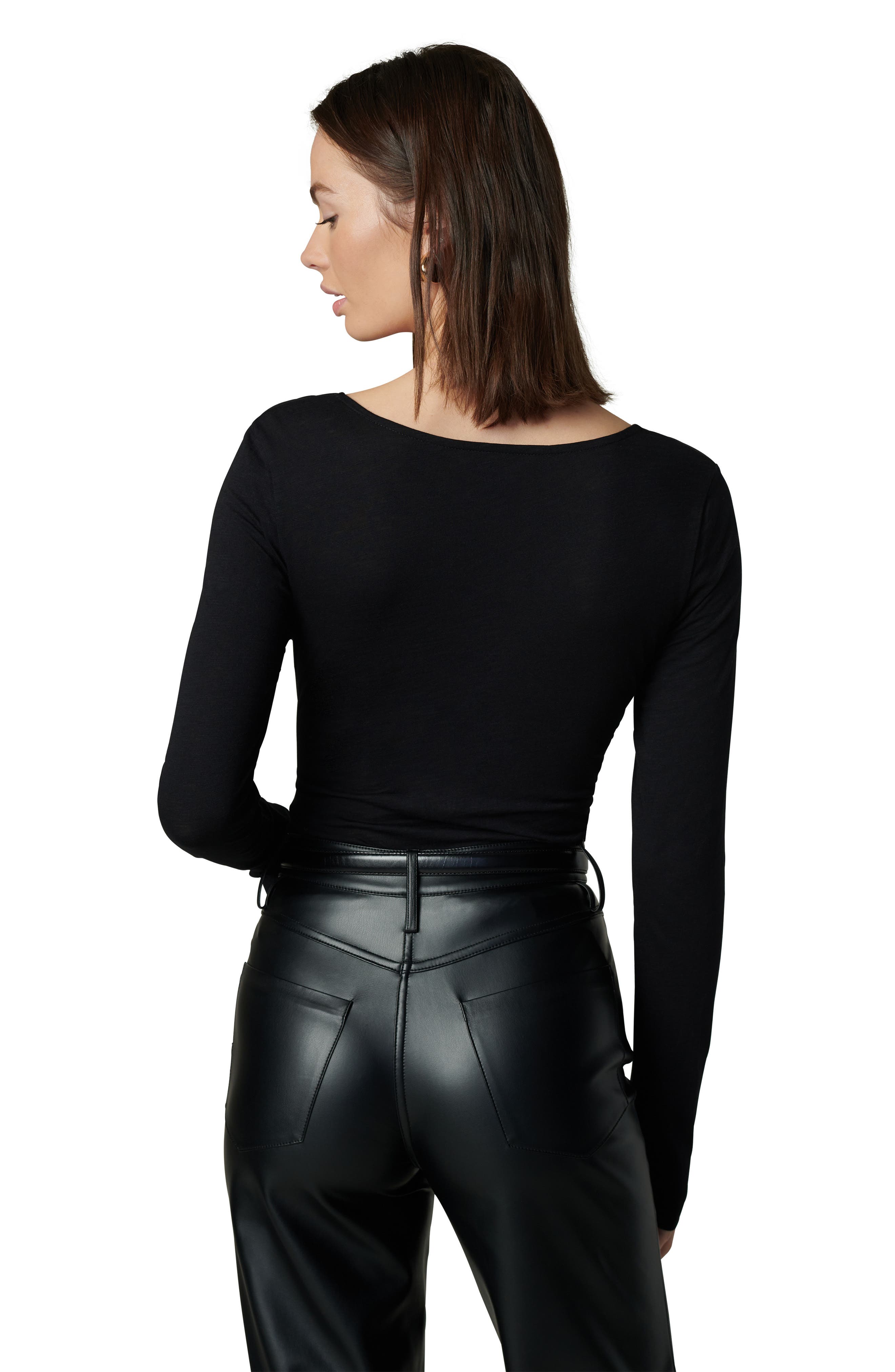 Ava Twist V-Neck Long Sleeve Top