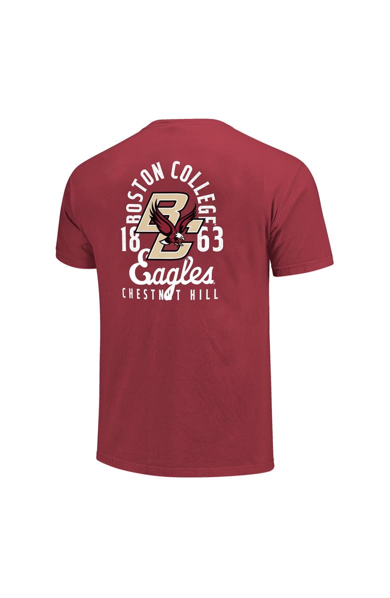 IMAGE ONE Men's Maroon Boston College Eagles Comfort Colors Mascot Overlay T-Shirt, Alternate, color, 
