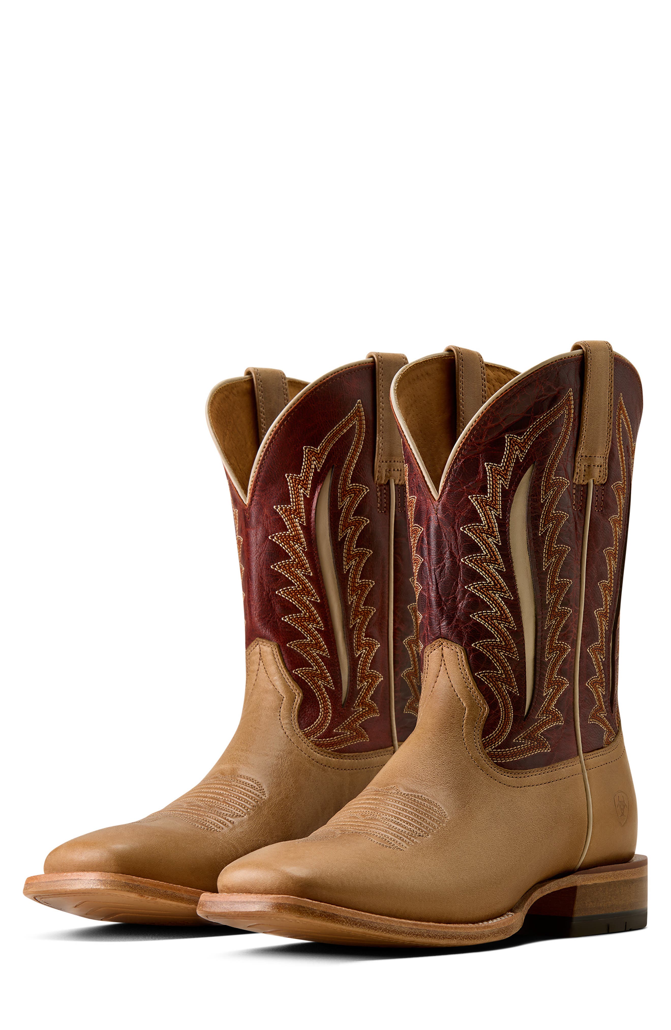 Gage Wide Square Toe Cowboy Boot, Alternate, color, FADED CARAMEL