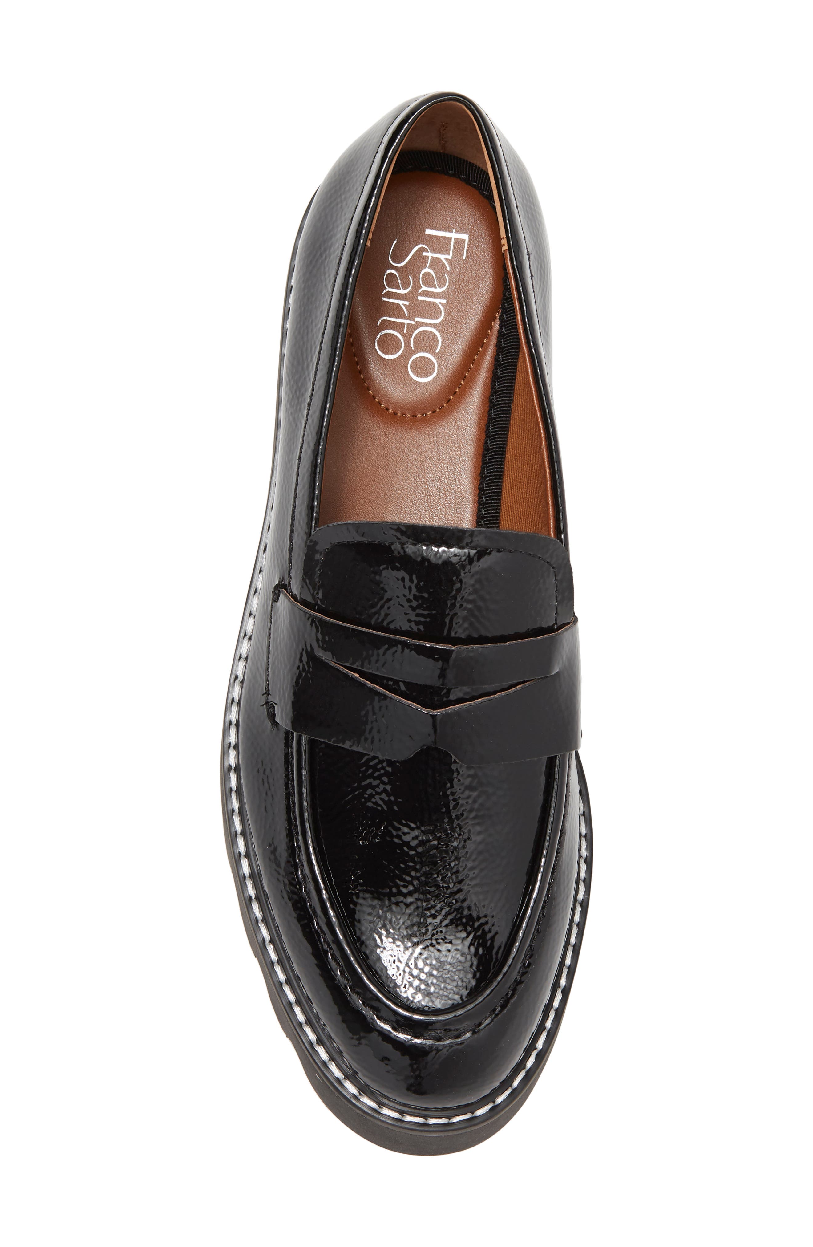 Franco Sarto Bazel Platform Lug Sole Loafer, Alternate, color, Black