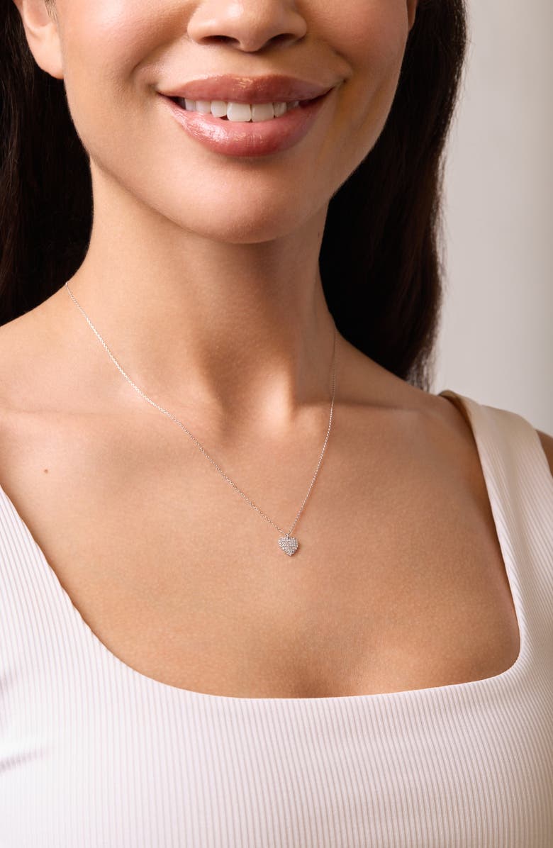 Bony Levy Diamond Heart Pendant Necklace, Alternate, color, 18K White Gold