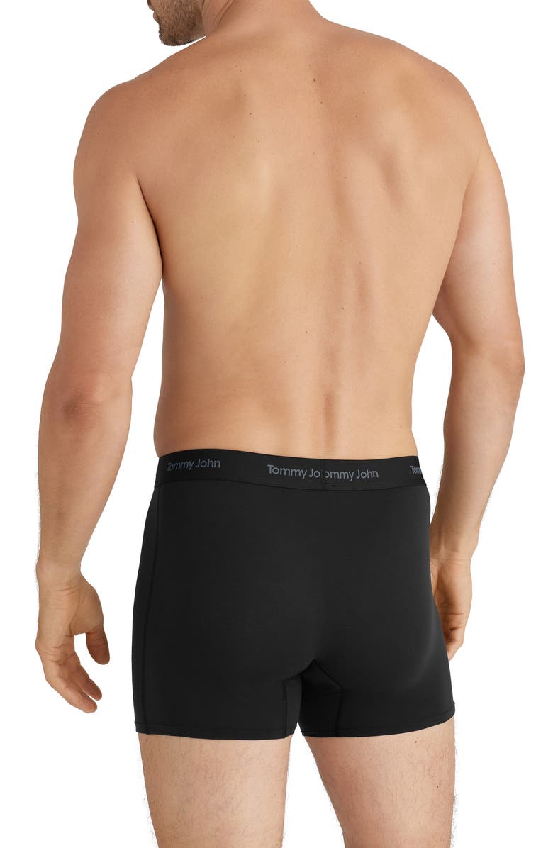 Tommy John 3-Pack Essential Second Skin Boxer Briefs, Alternate, color, Black