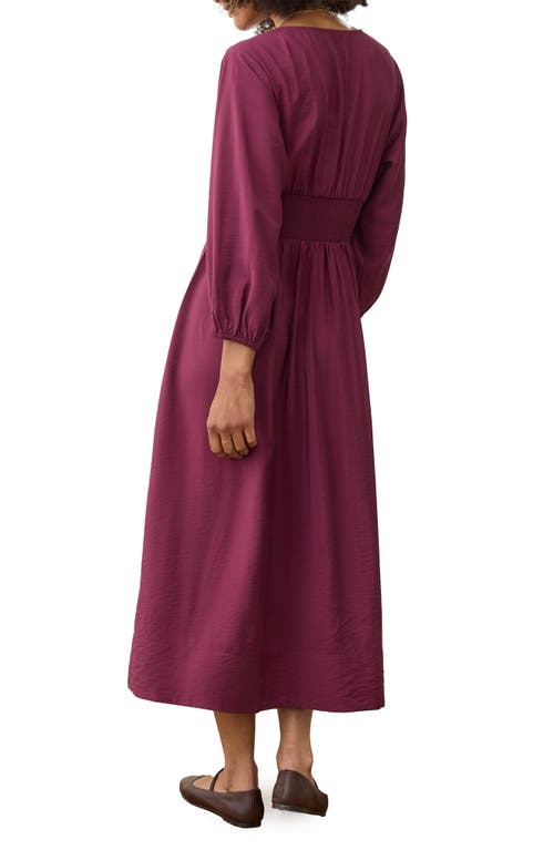 Marine Layer Daphne Long Sleeve Maxi Dress In Purple