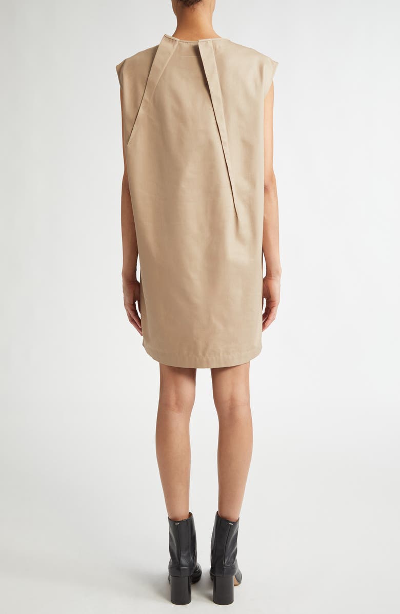 MM6 Maison Margiela Pleated Cotton Gabardine Minidress, Alternate, color, 