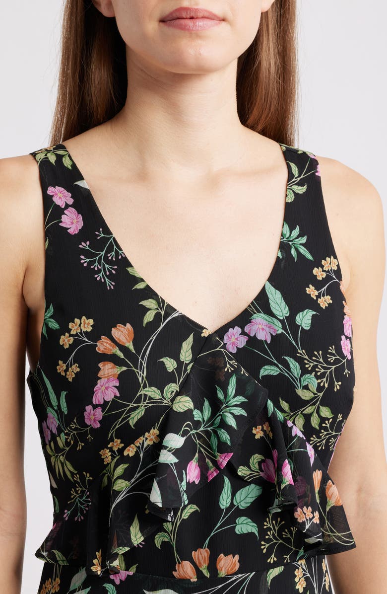 Sam Edelman Ruffle Sleeveless Maxi Dress, Alternate, color, Black