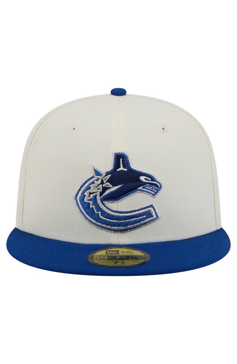 New Era Men's New Era  White Vancouver Canucks Chrome Two-Toned 59FIFTY Fitted Hat, Alternate, color, 