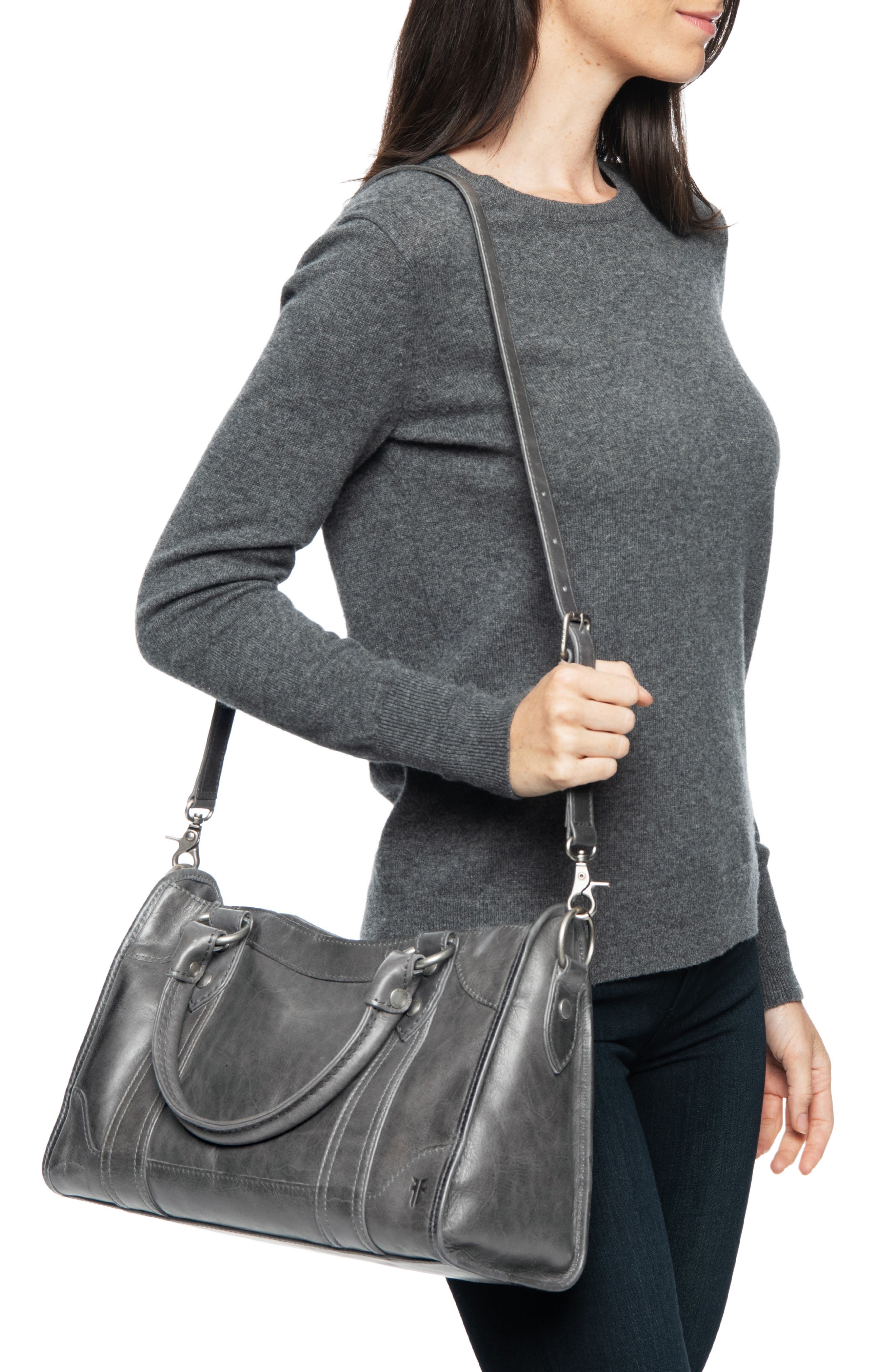 Frye 'Melissa' Washed Leather Satchel, Alternate, color, 