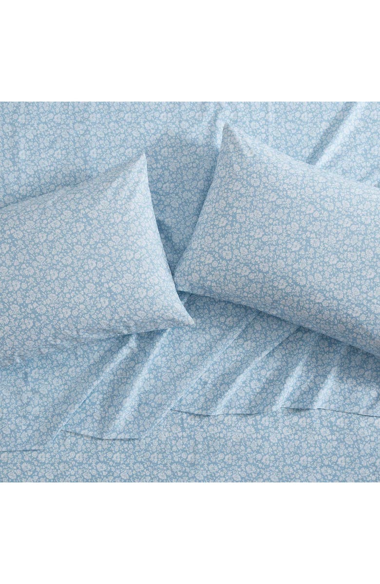 Laura Ashley Heirloom Ditzy Cotton Percale Sheet Set, Alternate, color, Blue