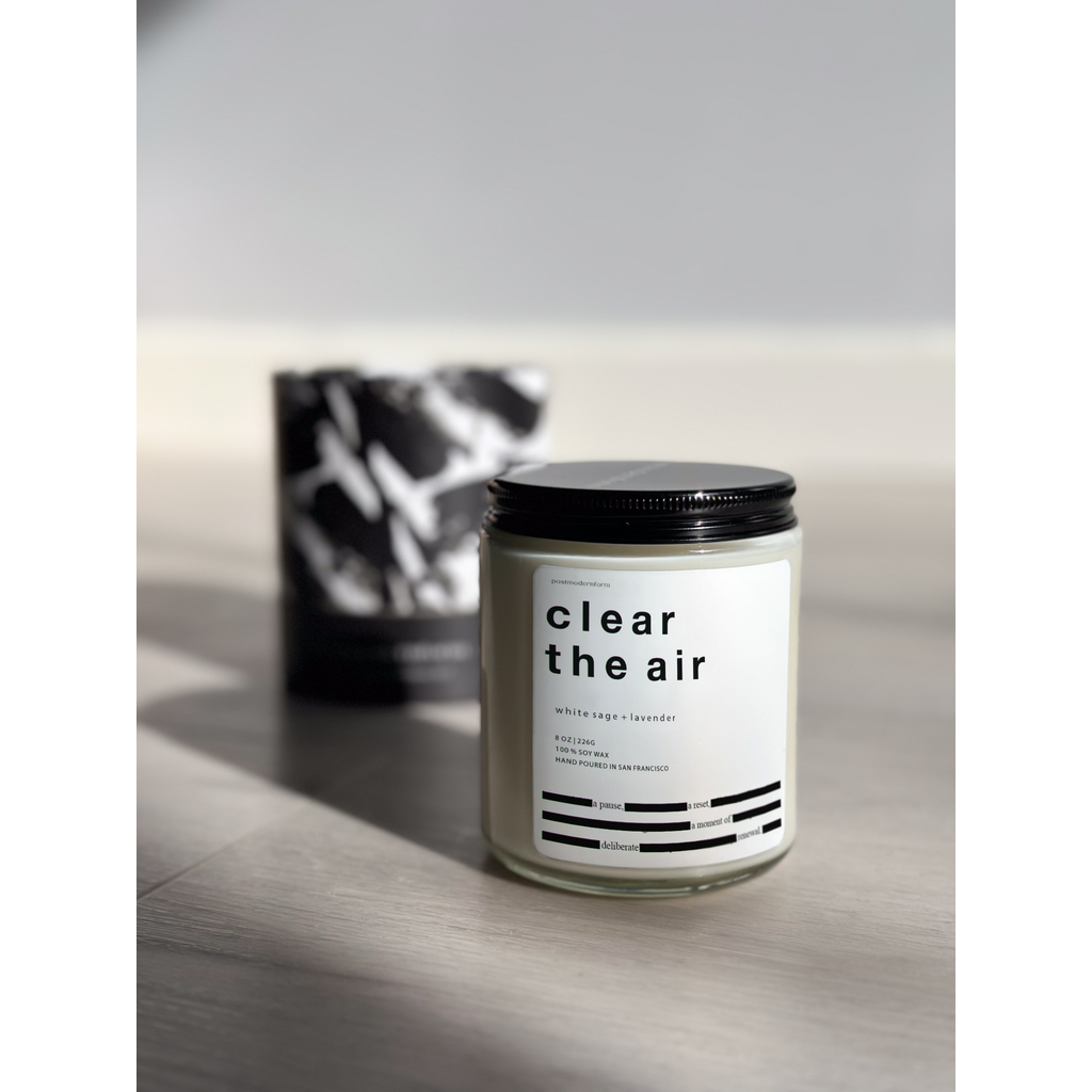 Postmodernform Clear The Air / White Sage + Lavender Candle