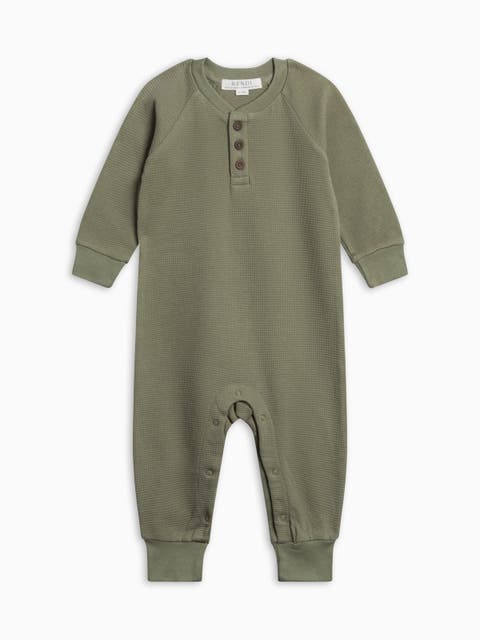 Crosby Waffle Knit Henley Romper