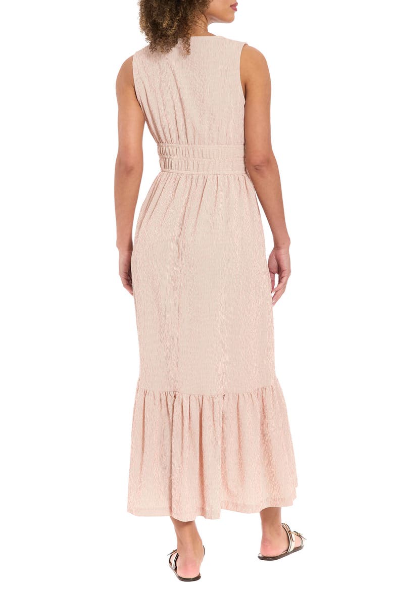Sleeveless Tiered Maxi Dress, Alternate, color, PINK/ CREAM