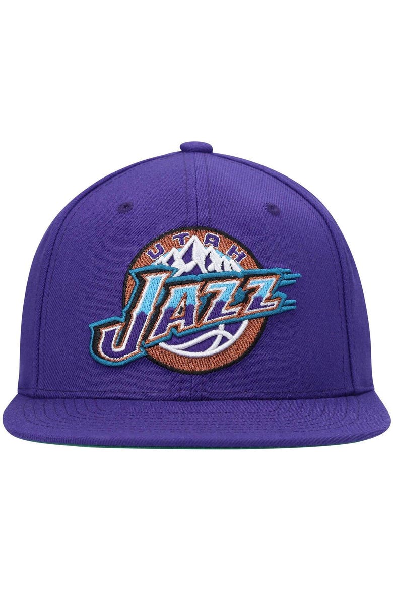 Men's Mitchell & Ness Purple Utah Jazz Hardwood Classics Team Ground 2.0 Snapback Hat, Alternate, color, Purple