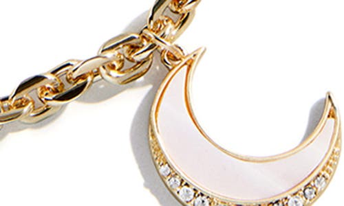 Baublebar Embellished Chain Strap Bag Charm In Gold