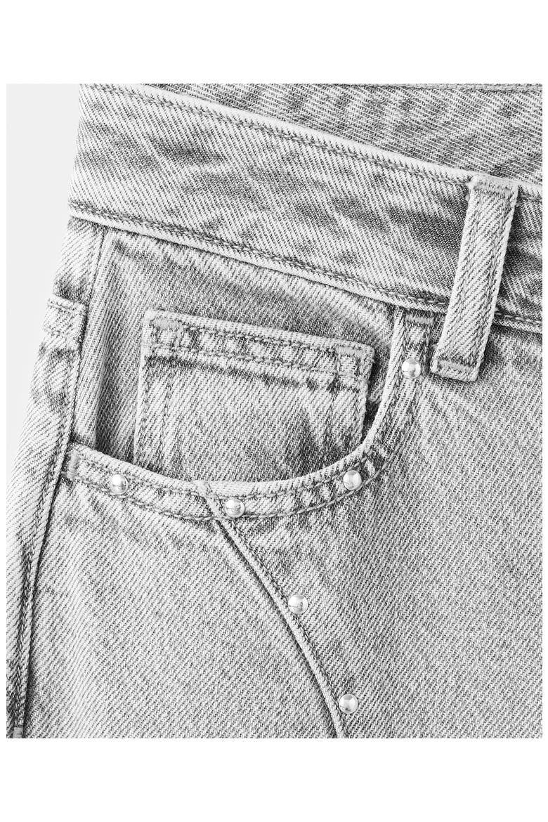 Studded Seam Wide Leg Jeans, Alternate, color, DENIM GREY