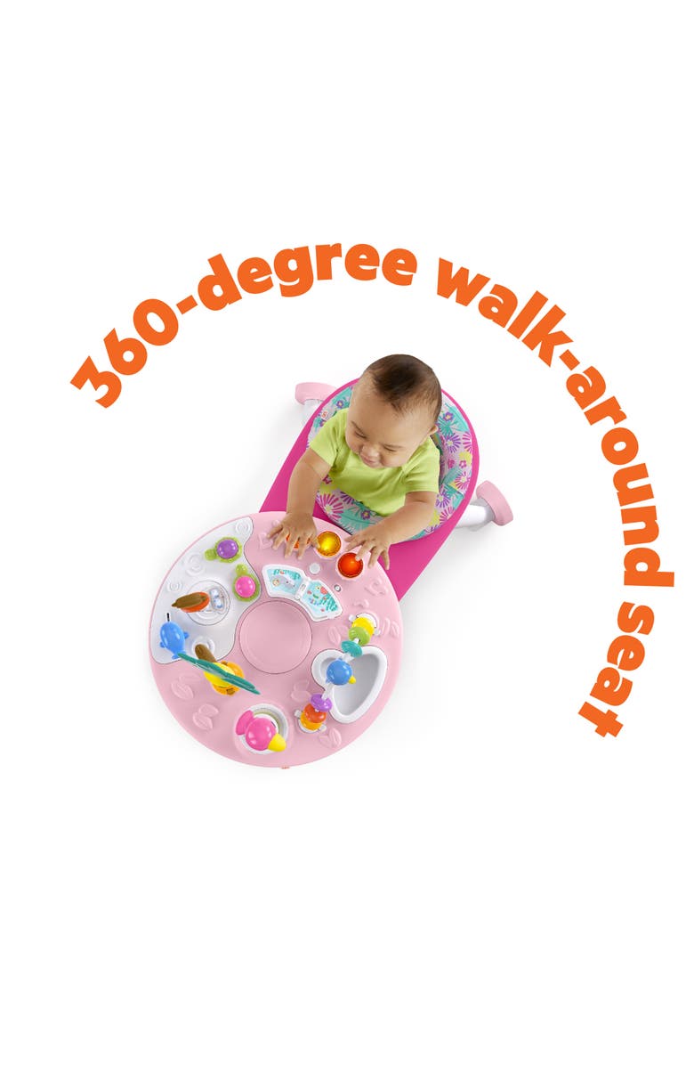 BRIGHT STARTS Around We Go 2-in-1 Walk-Around Activity Center & Table, Alternate, color, Pink