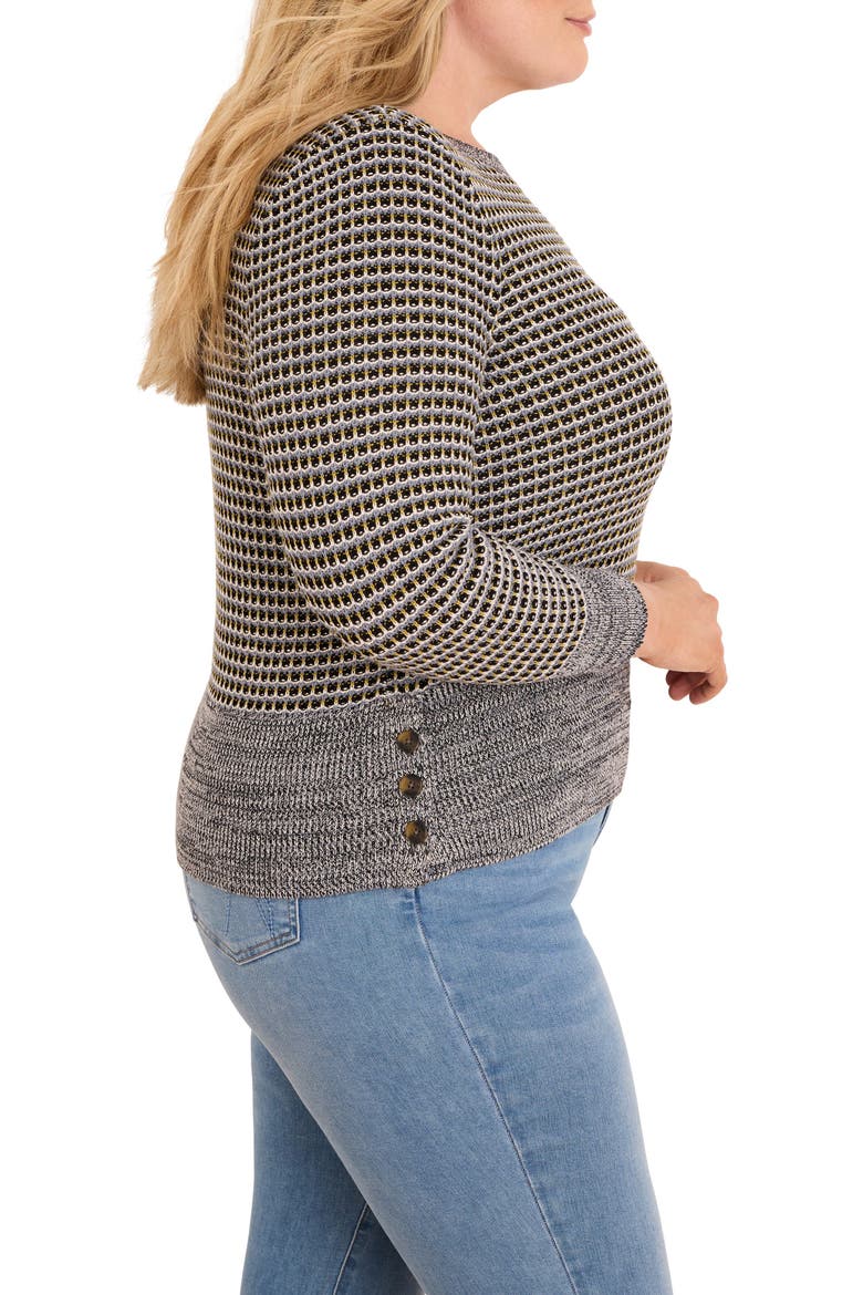 Marled Tuck Sweater, Alternate, color, BLUE MULTI