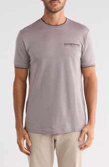 Tipped Textured Crewneck T-shirt