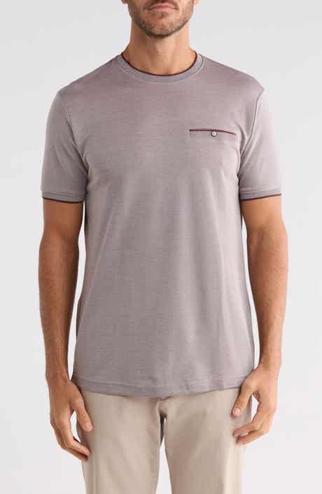 Tipped Textured Crewneck T-shirt