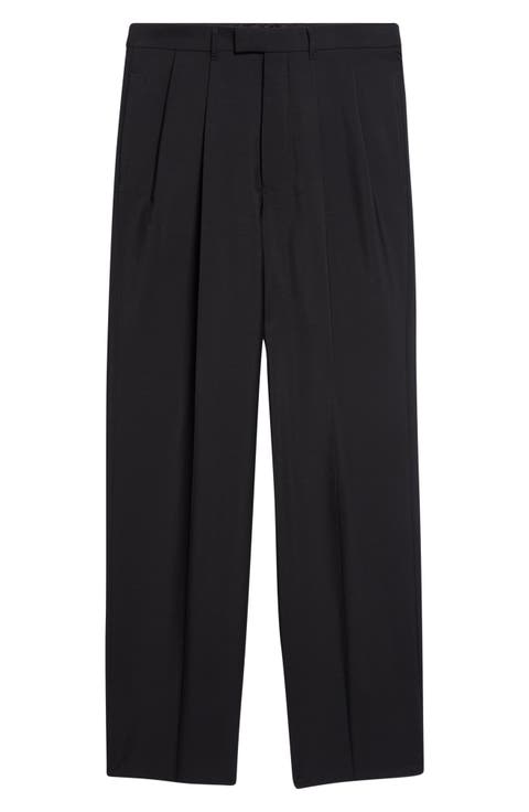 Double Pleat Wool & Mohair Trousers