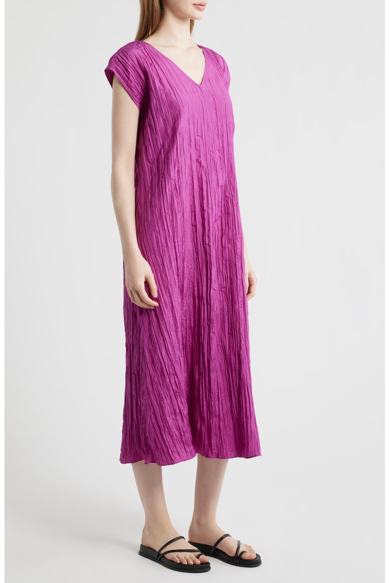Cap Sleeve Silk Maxi Dress, Alternate, color, GRAPE