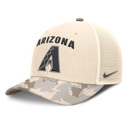 Men's Nike Natural Arizona Diamondbacks Camo Natural Pack Rise Adjustable Trucker Hat