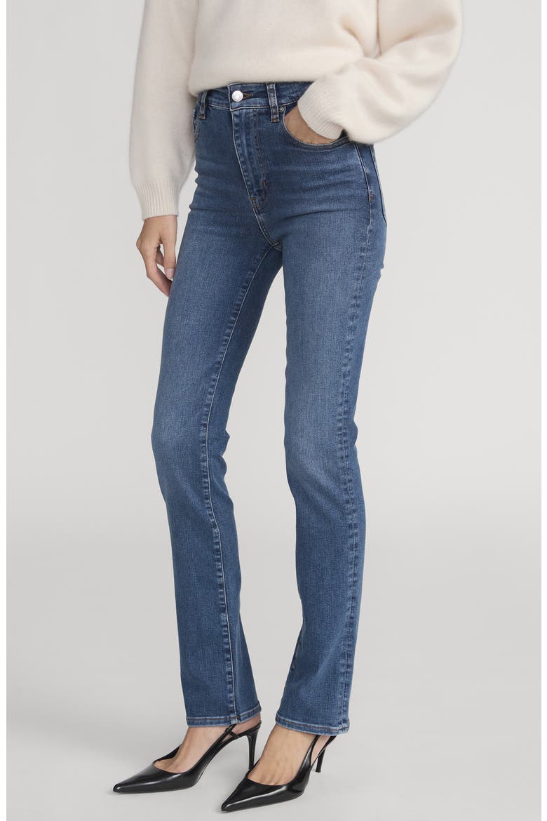 The Pencil High Waist Slim Straight Leg Jeans, Alternate, color, FOXLEY