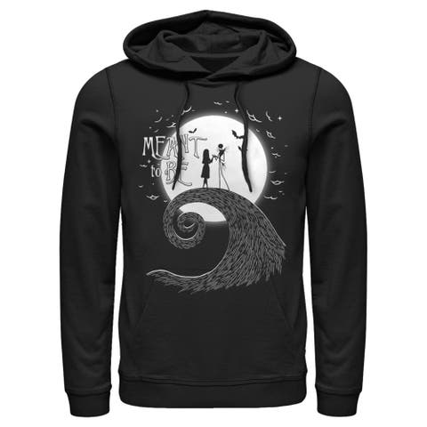Men's The Nightmare Before Christmas Halloween Jack Skellington Sally Meant to Be  Pull Over Hoodie