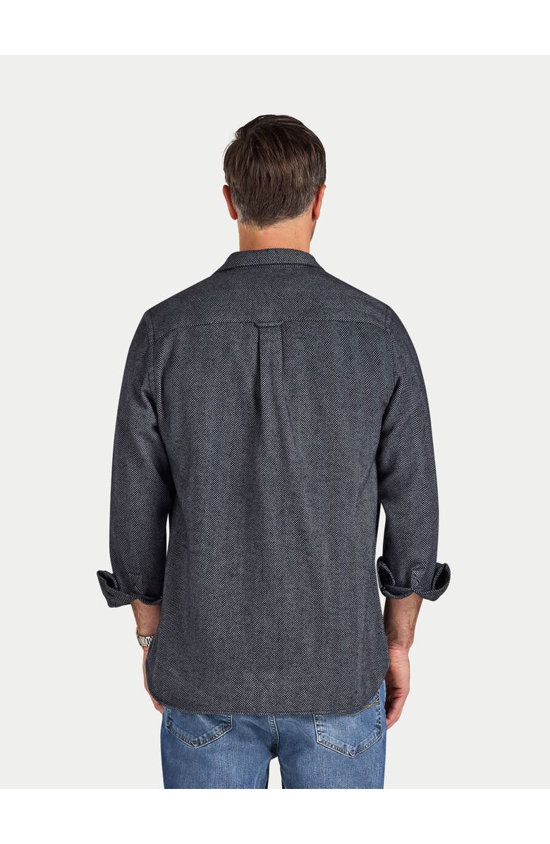 Raging Bull Long Sleeve Brushed Herringbone Shirt, Alternate, color, Charcoal