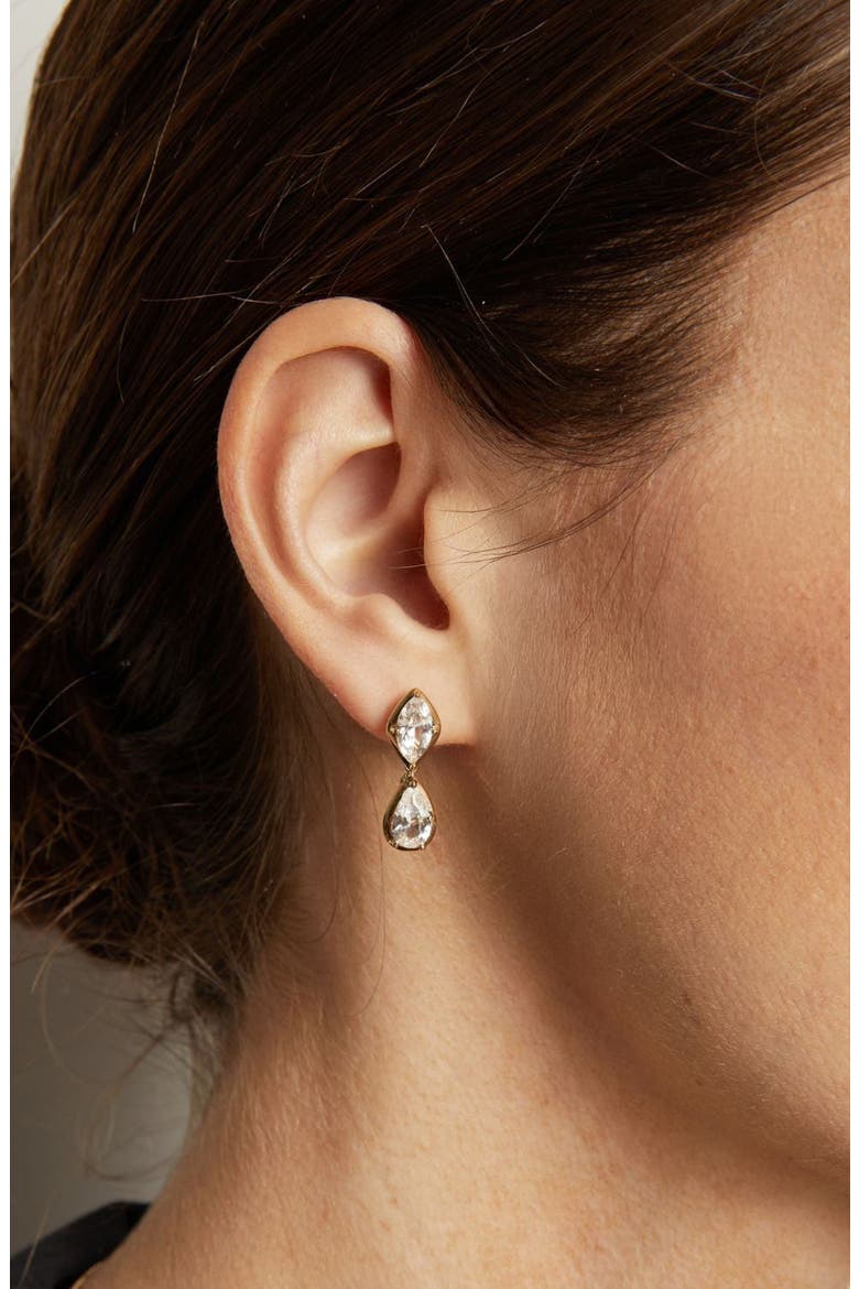 Georgian Toi et Moi Drop Earrings, Alternate, color, Yellow
