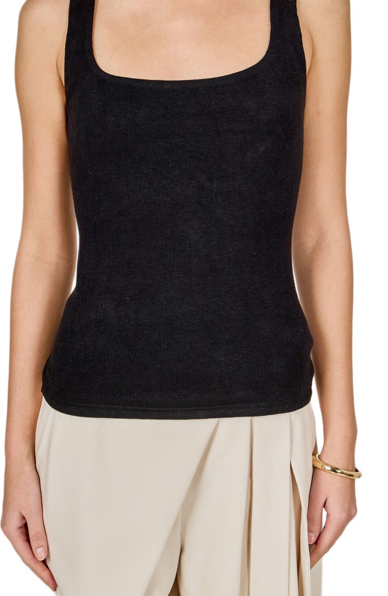 Endless Rose Rib Tank, Alternate, color, Black
