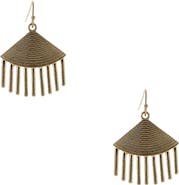 OLIVIA WELLES Kandra Textured Fan Drop Earrings