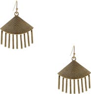 OLIVIA WELLES Kandra Textured Fan Drop Earrings