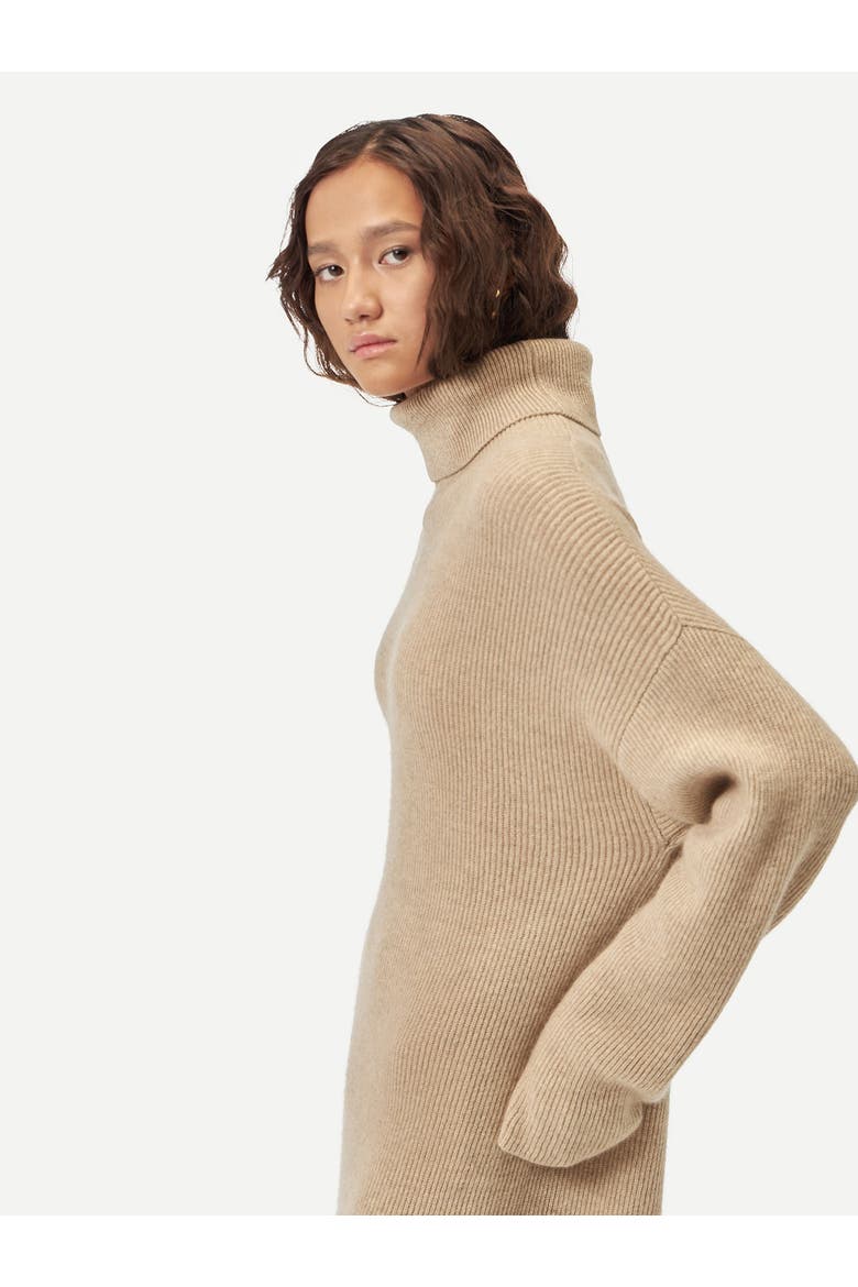 Cashmere Turtleneck Dress, Alternate, color, warm grey