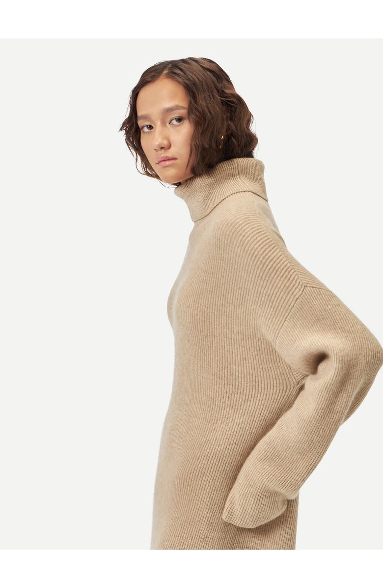 GOBI Mongolian Cashmere Cashmere Turtleneck Dress, Alternate, color,