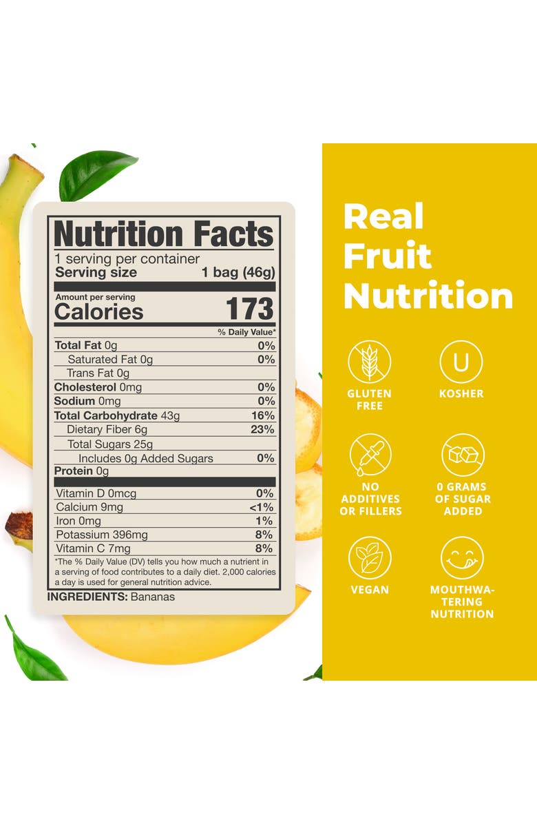 Balance of Nature Freeze Dried Banana Slices Real Fruit Snack Five Pack, Alternate, color, NO COLOR
