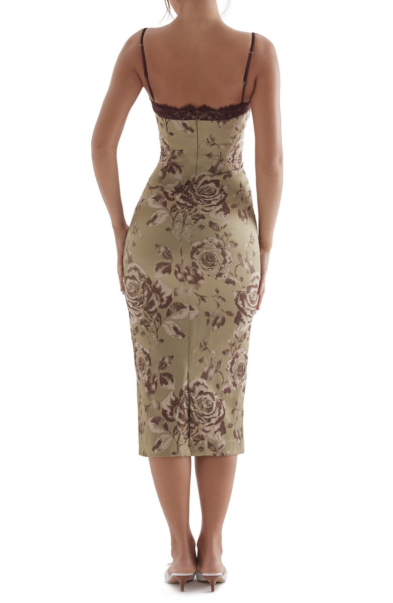 HOUSE OF CB Cassia Lace Corset Midi Dress, Alternate, color,