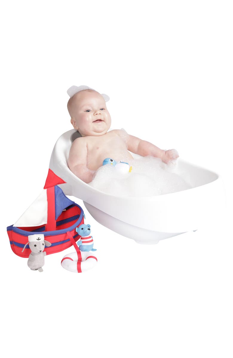 Manhattan Toy Sailboat Fill-N-Spill Bath Toys Playset, Alternate, color, 